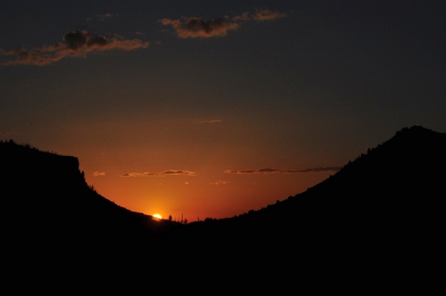 sunset over Montezuma Valley